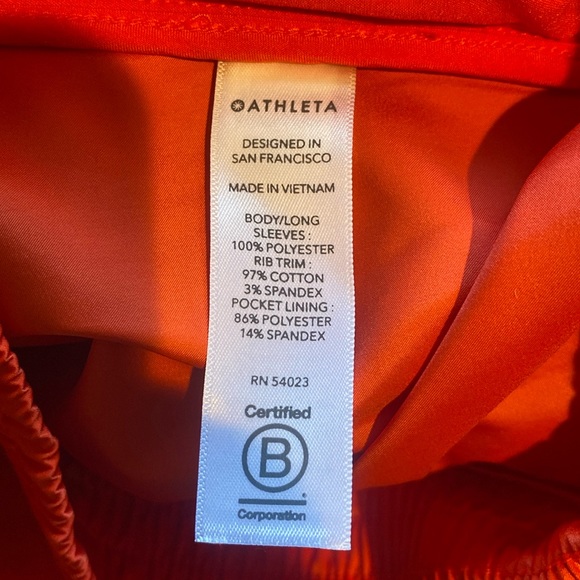 Athleta Zion Microfleece Orange Jacket: Size XXS - Picture 9 of 11